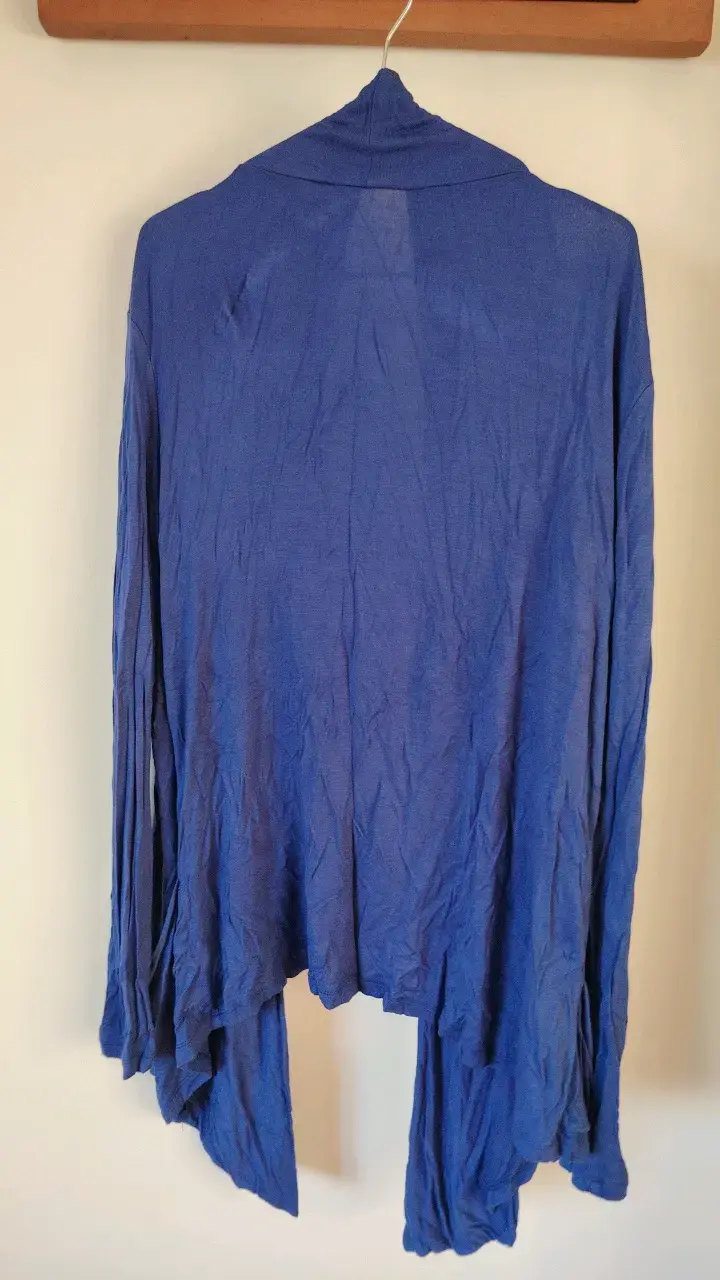 Cárdigan azul para mujer de manga larga - 2