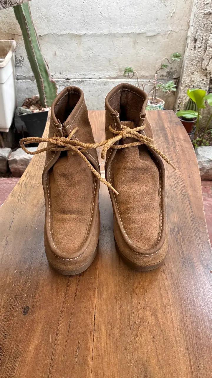 Botines de gamuza marrón con plataforma - 2