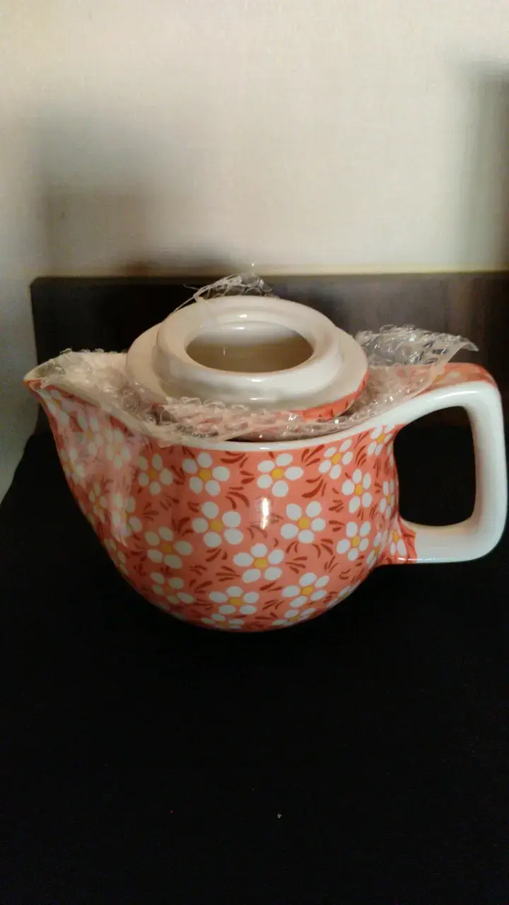 Tetera de cerámica con diseño floral - 3