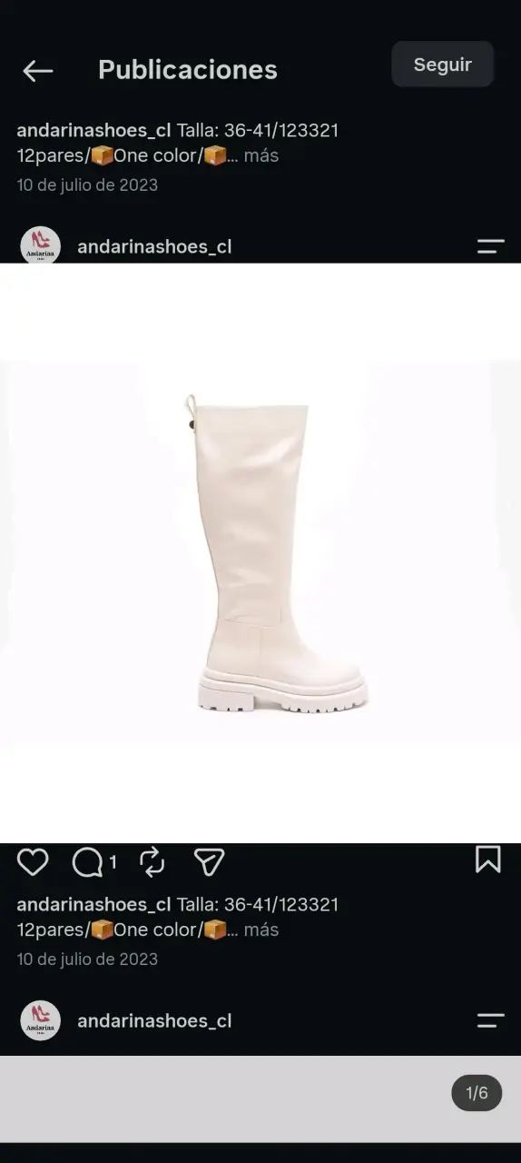 Botas altas blancas de plataforma Andarina - 2