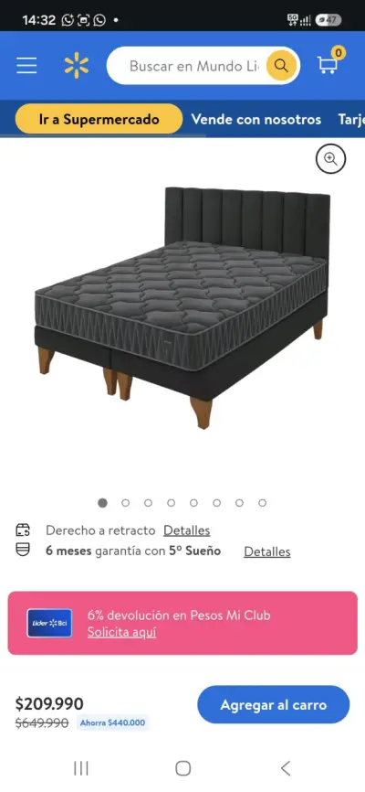 Cama de 2 plazas nueva✨️ - miniatura 1