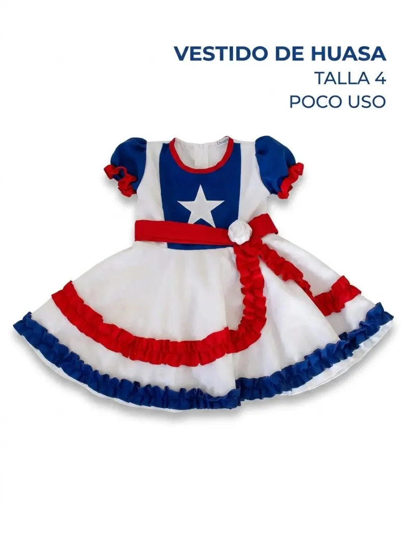 Vestido de huasa para niña talla 4