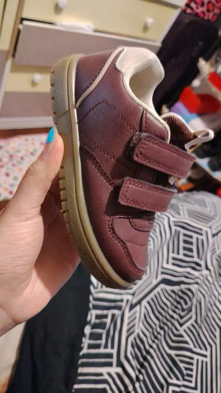 Zapatos de niño Colloky burdeos con velcro - 1