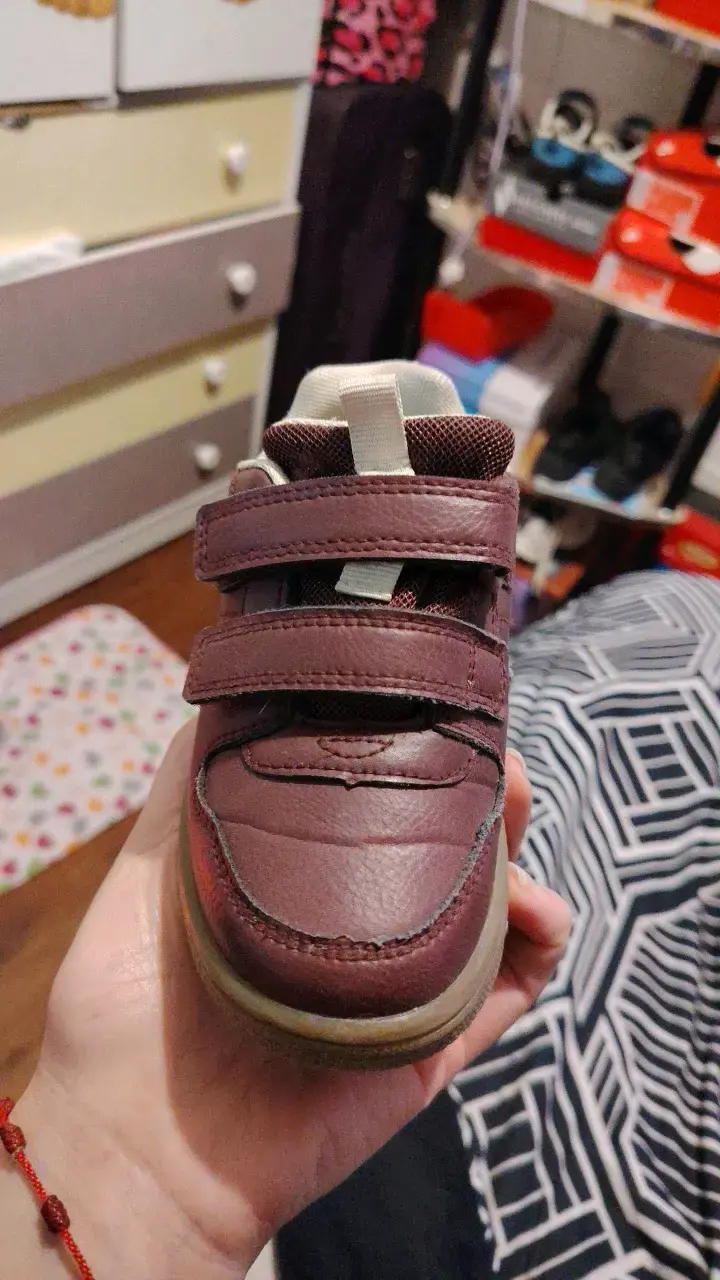 Zapatos de niño Colloky burdeos con velcro - 2