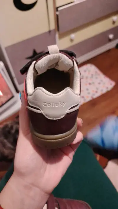 Zapatos de niño Colloky burdeos con velcro - miniatura 4
