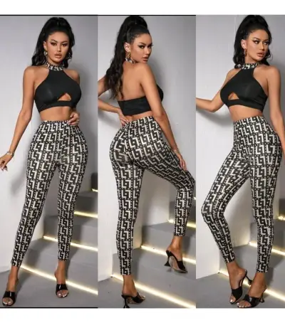 Conjunto de Top y Leggings Estampados para Mujer - miniatura 1
