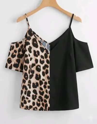 Blusa de mujer con diseño de leopardo - miniatura 4