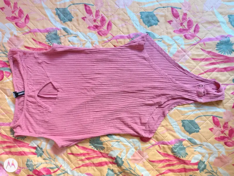 Body sin mangas rosado para mujer
