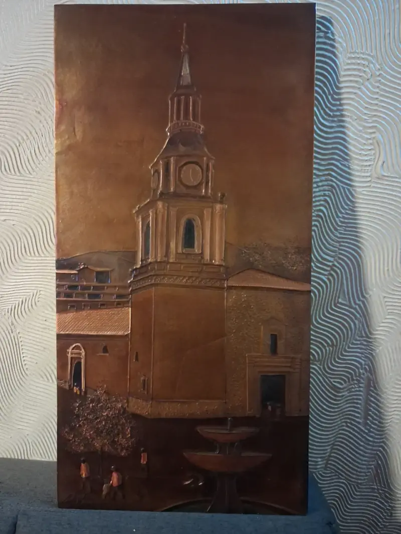 Cuadro en lámina de Cobre de la Iglesia de San fra - 1