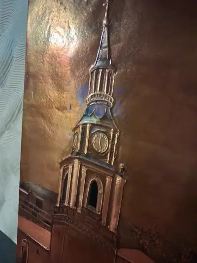 Cuadro en lámina de Cobre de la Iglesia de San fra - miniatura 2