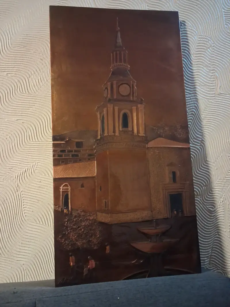 Cuadro en lámina de Cobre de la Iglesia de San fra - 4