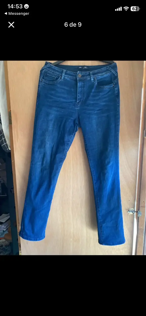 Jeans skinny azul para mujer - 1