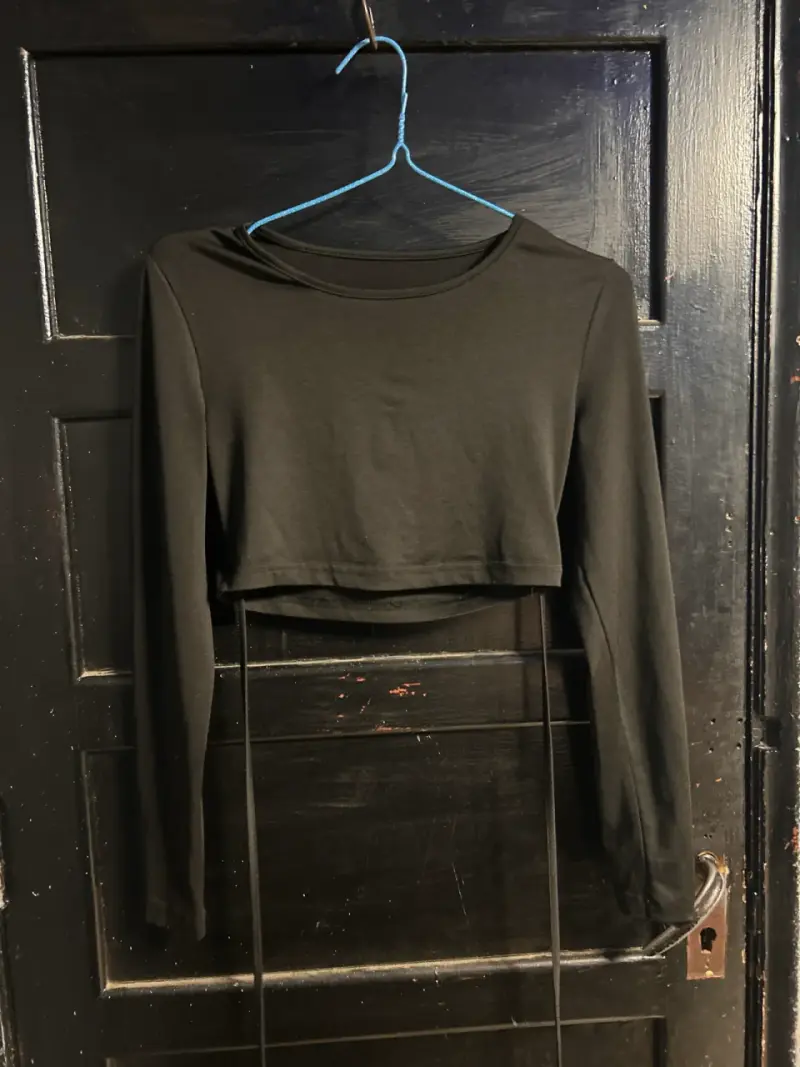 Conjunto de falda y top negro ajustable - 2