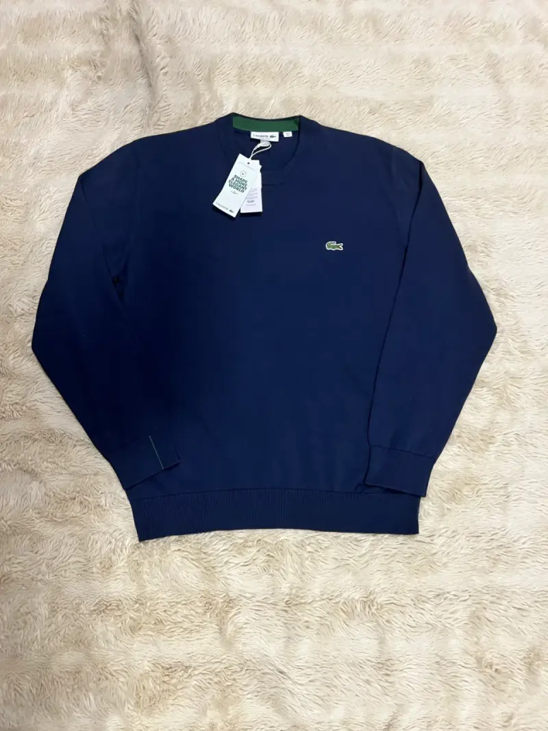 Polerón azul marino Lacoste con logo bordado - 1