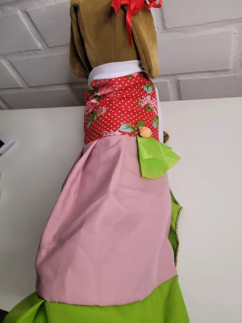 Vestido para perro con diseño floral . HUASO - 1