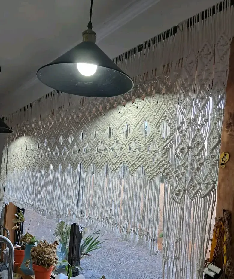 Decoración de pared macramé búho artesanal - 3