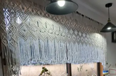 Decoración de pared macramé búho artesanal - miniatura 4