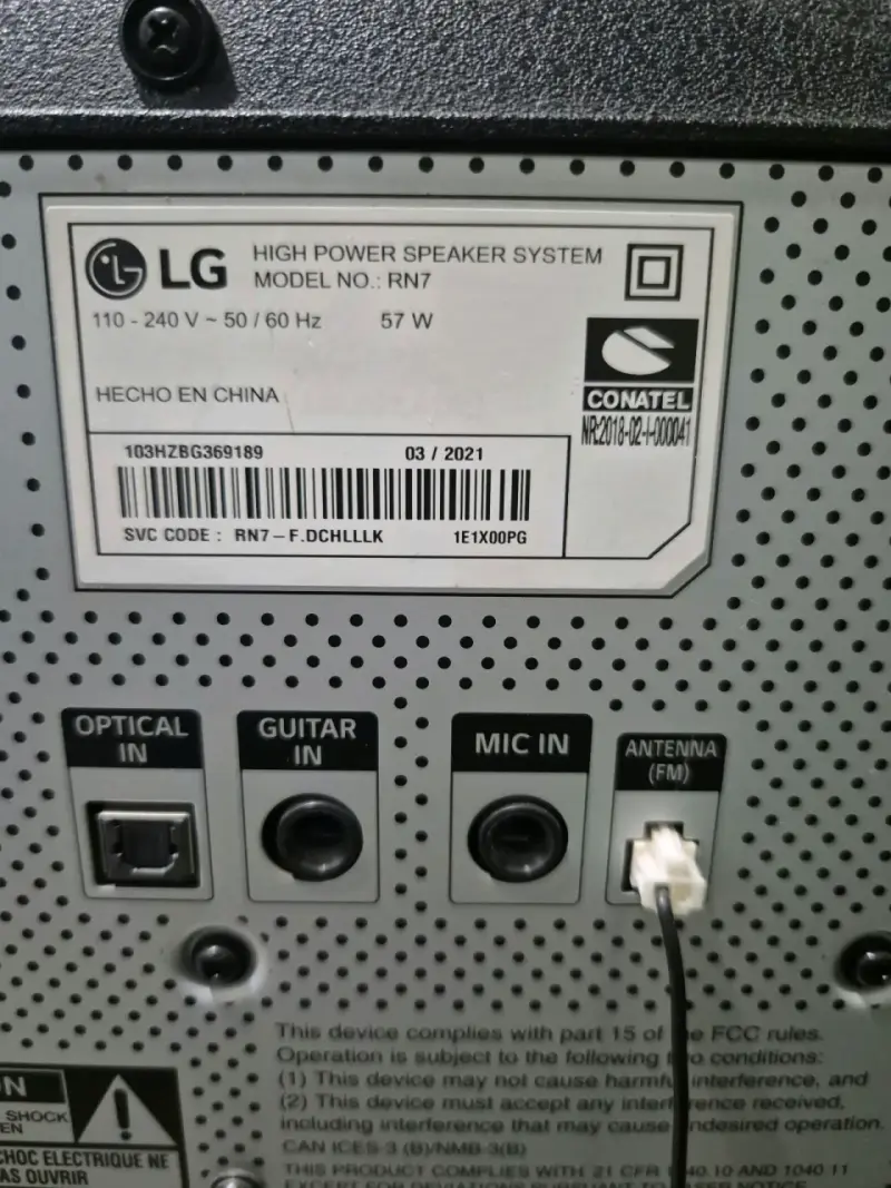 Parlante LG XBOOM RN7 de alta potencia - 3
