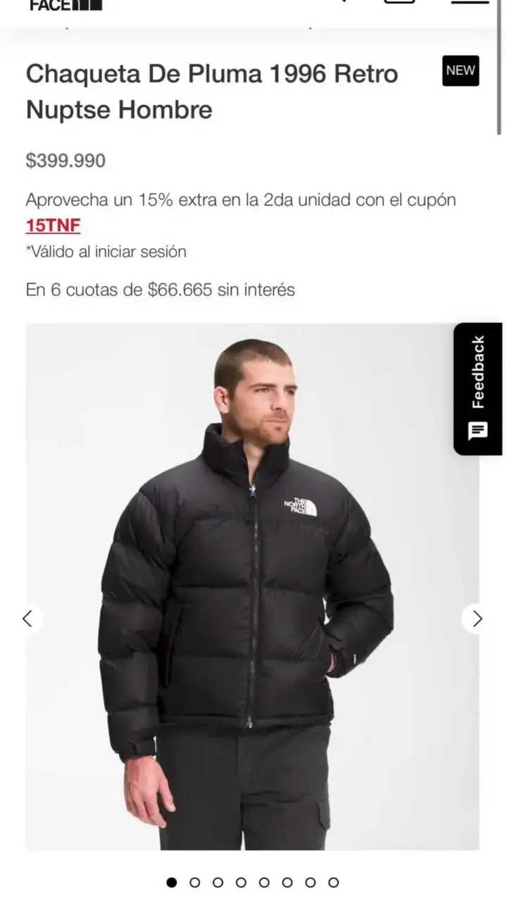 Chaqueta acolchada negra The North Face para hombre - 6