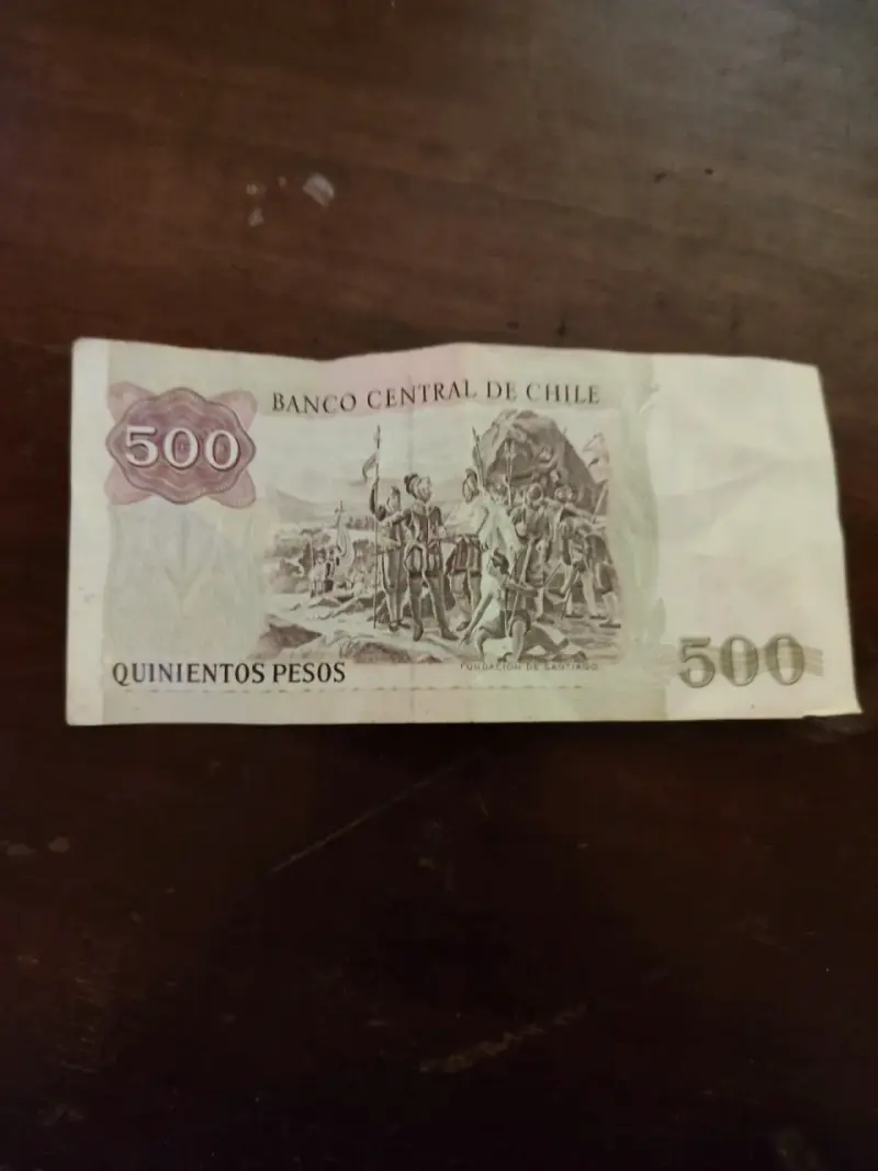 Billete de 500 pesos chilenos antiguo - 2