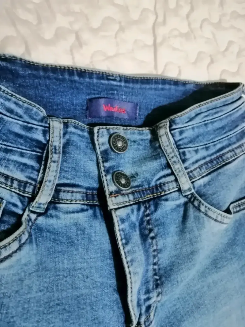 Jeans de mezclilla azul para mujer Wados - 2