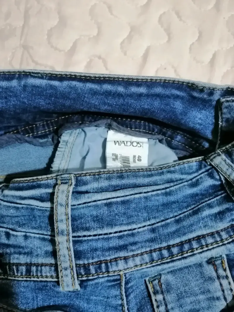 Jeans de mezclilla azul para mujer Wados - 3