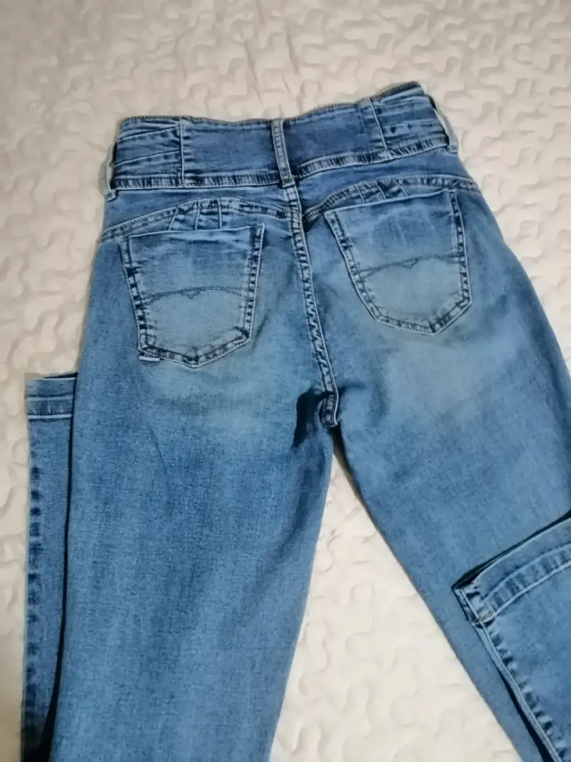 Jeans de mezclilla azul para mujer Wados - 4