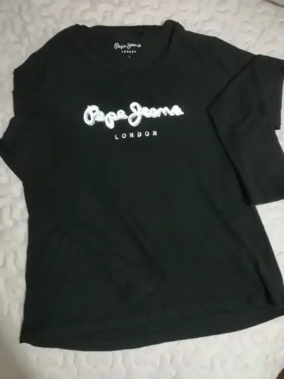 Polera Negra Pepe Jeans London Talla L - miniatura 1