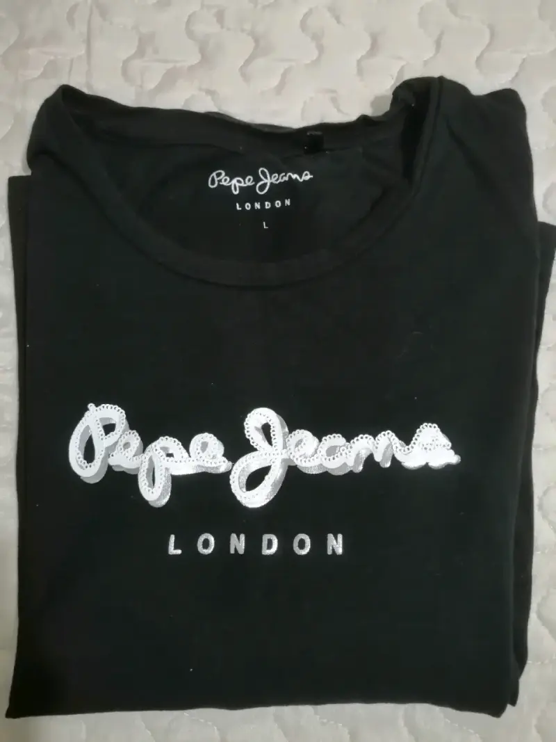 Polera Negra Pepe Jeans London Talla L - 2