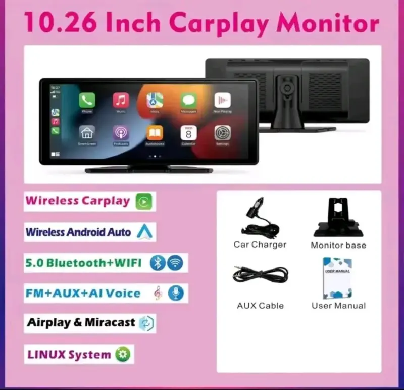 Monitor Carplay 10.26" - 1