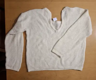 Suéter de punto beige para mujer - miniatura 3