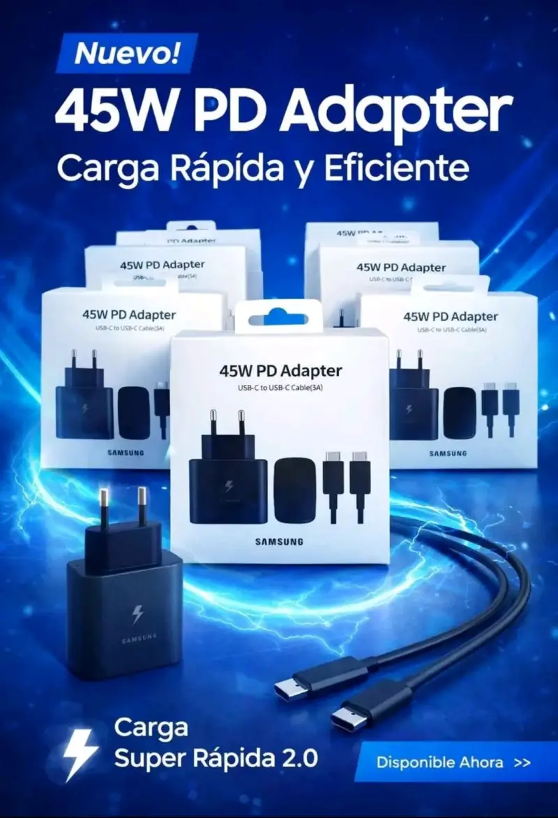 Adaptador Samsung 45W PD Carga Rápida
