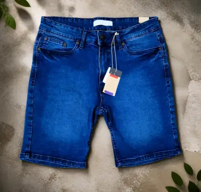 Shorts de mezclilla azul para hombre Marquis - miniatura 1