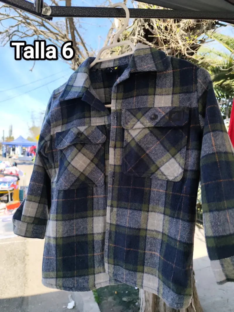 Camisa de franela para niños talla 6 - 1