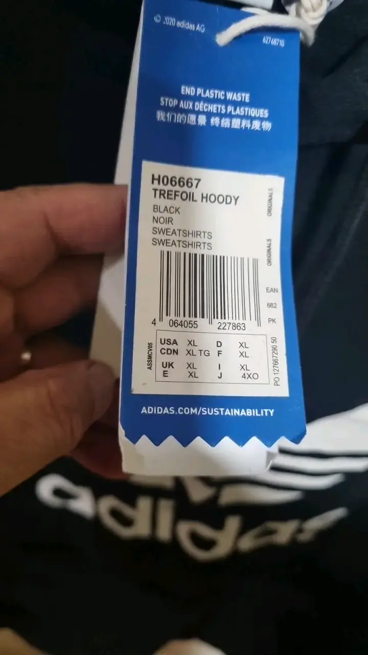Polerón con capucha Adidas Trefoil negro XL - 3
