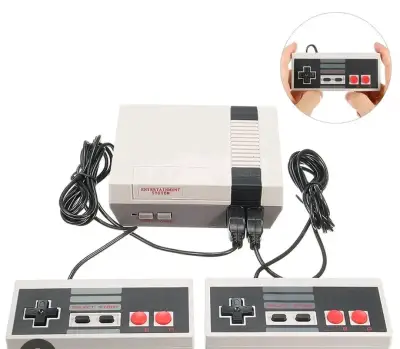 Consola retro de videojuegos con dos controles - miniatura 1