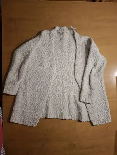 Cardigan gris de punto para mujer - miniatura 2