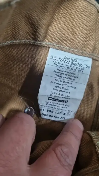 Pantalones Carhartt marrones de trabajo - miniatura 3