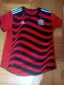 Camiseta de fútbol Flamengo Adidas roja y negra - miniatura 1