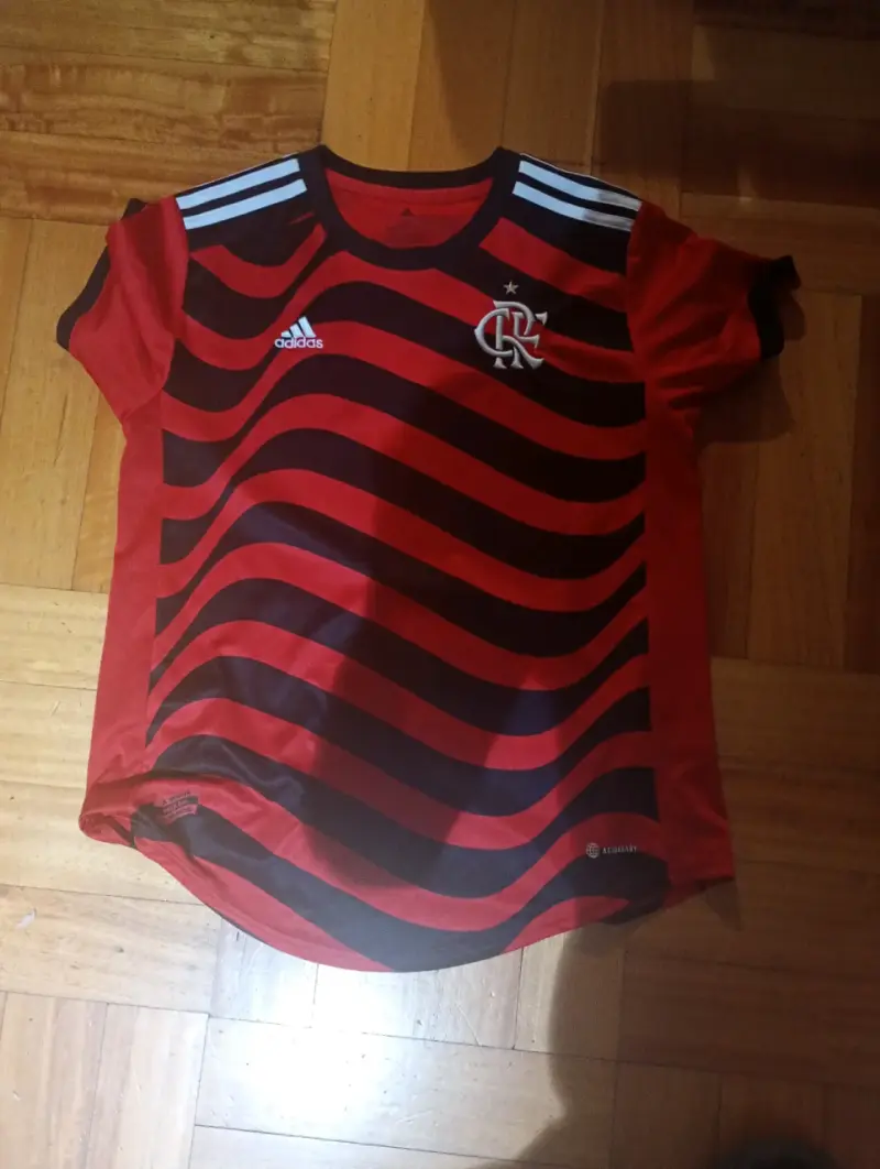 Camiseta de fútbol Flamengo Adidas roja y negra - 3