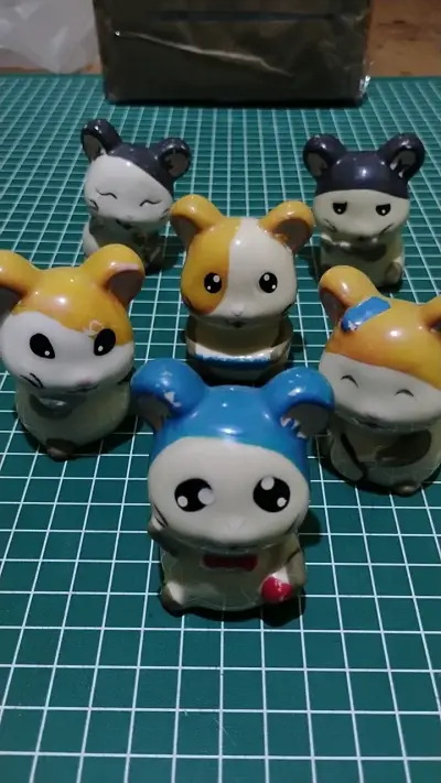 Set de figuras de cerámica Hamtaro - miniatura 1
