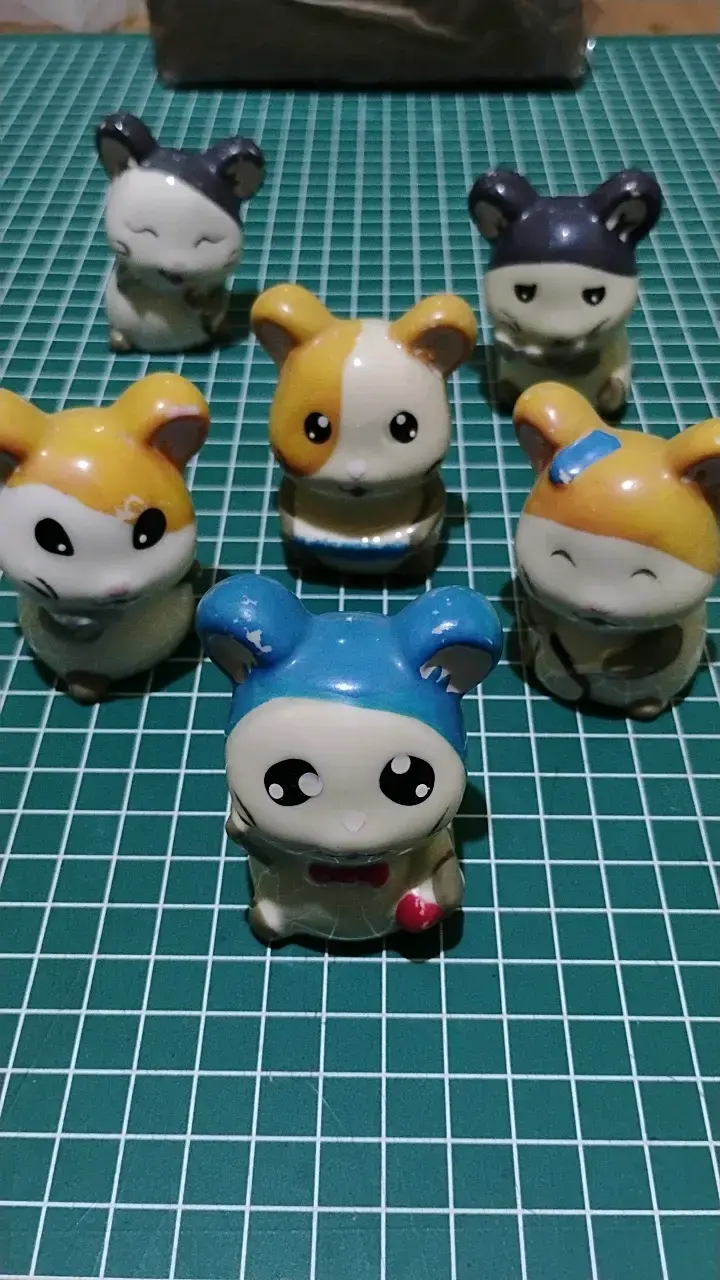 Set de figuras de cerámica Hamtaro - 2