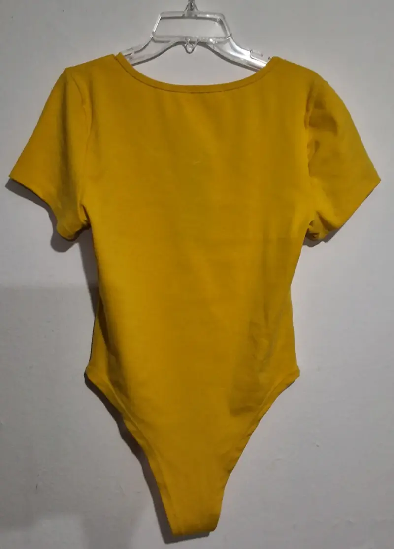 Body amarillo con cierre frontal Amelia - 2