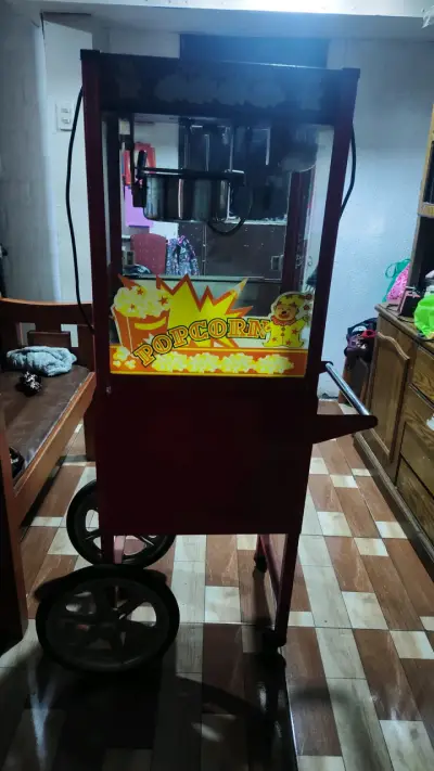 Máquina de Palomitas de Maíz Roja con Carrito - miniatura 4