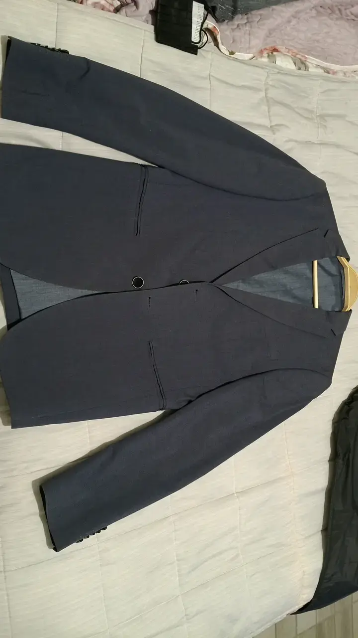 Blazer azul slim fit Angelo Litrico 46 - 1