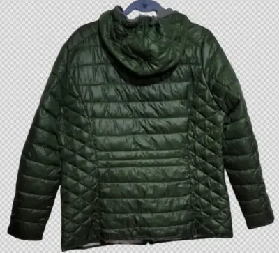 Chaqueta acolchada verde con capucha - miniatura 2