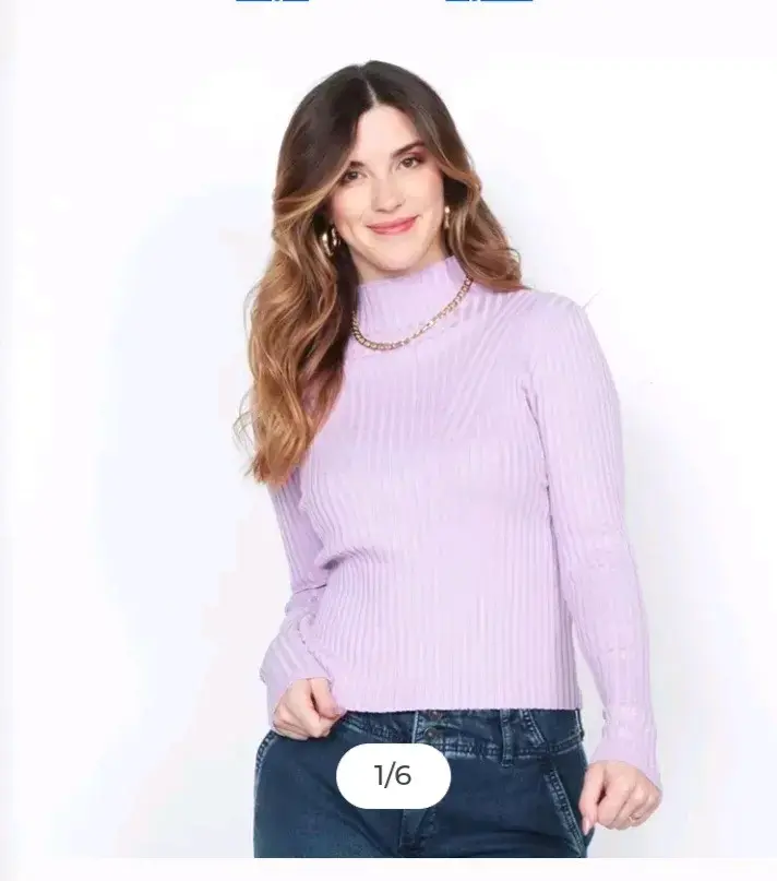 Sweater Wados de punto lila para mujer - 1