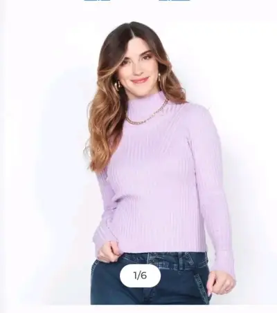 Sweater Wados de punto lila para mujer - miniatura 1