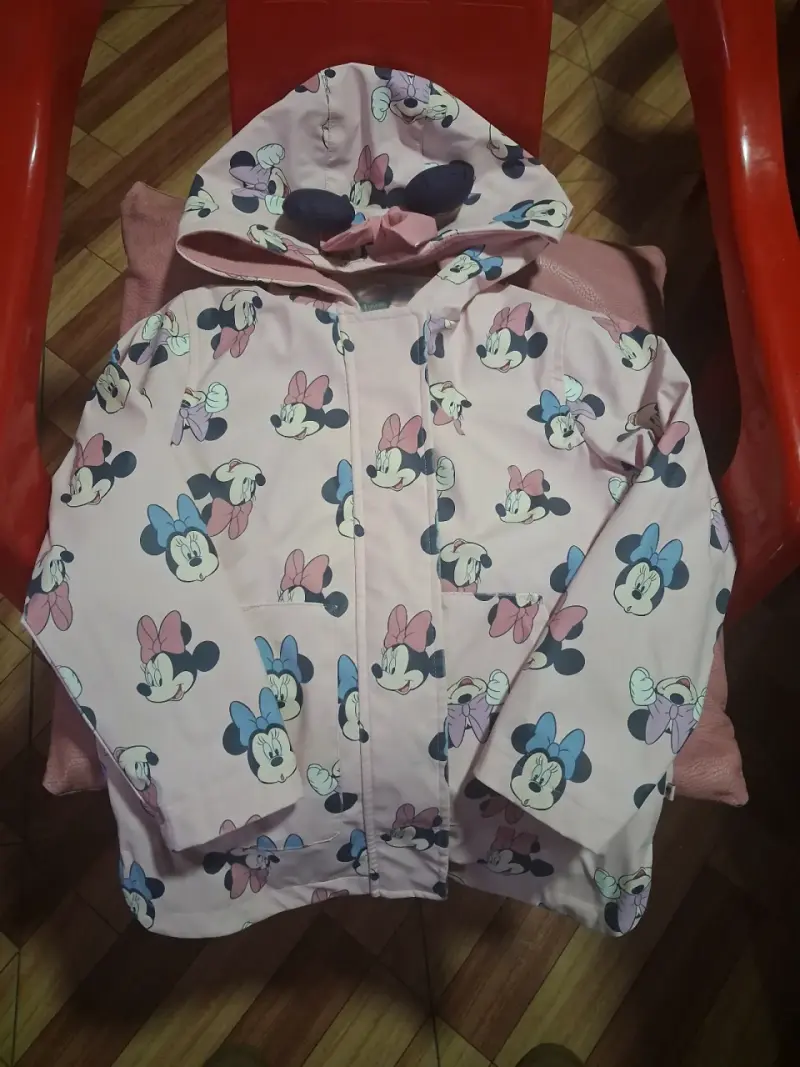 Chaqueta impermeable infantil Minnie Mouse rosa - 1