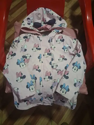 Chaqueta impermeable infantil Minnie Mouse rosa - miniatura 1